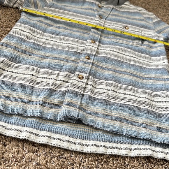 Billabong Women's Core Fit/Stretch Striped Hooded Button Down Sweatshirt Small - Picture 14 of 14